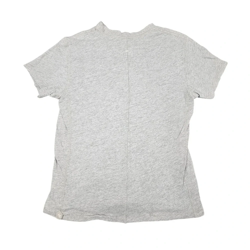 rag & bone Men's Size S Short Sleeve Henley T-Shirt Heather Gray Cotton Slub